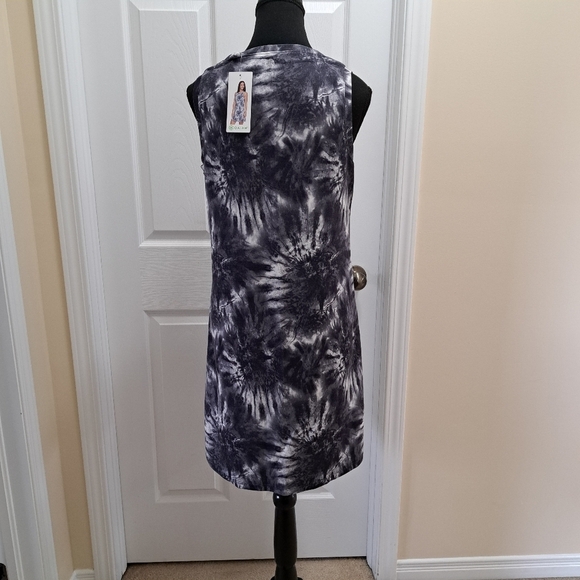 ❤️ NWT Gaiam Tie Dye Dress Tank Style Women's Various Sizes Soft Casual Grey - Picture 5 of 13